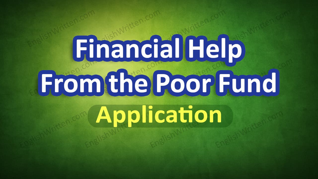 Application for Financial Help from the Poor Fund