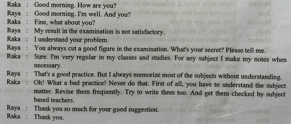 dialogue how to make a good result