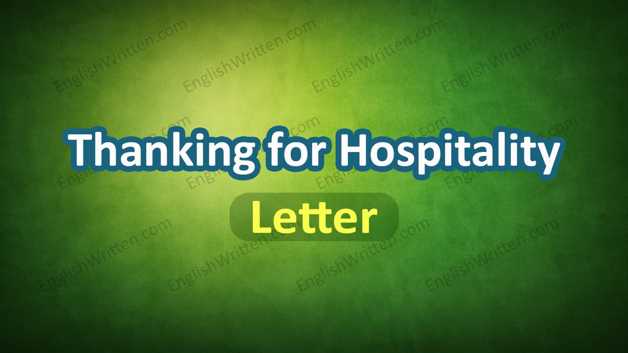 a letter to friend thanking for hospitality